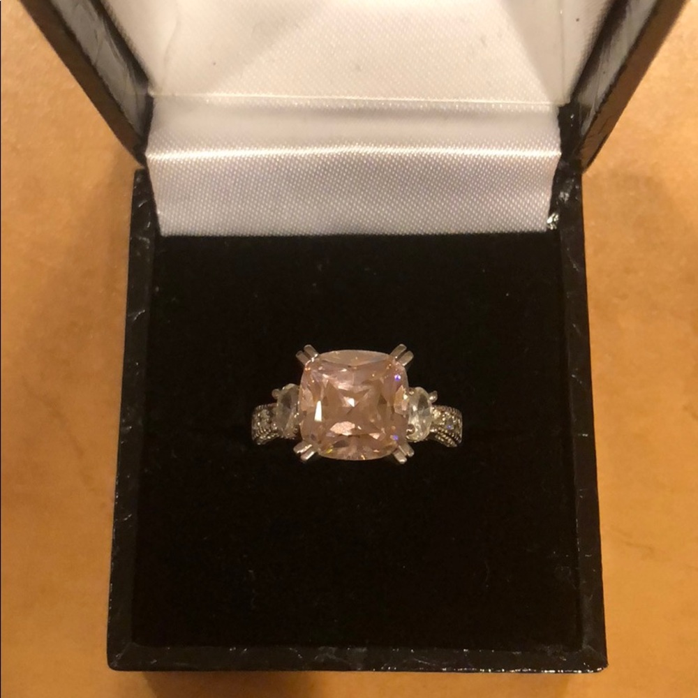 Pink CZ ring